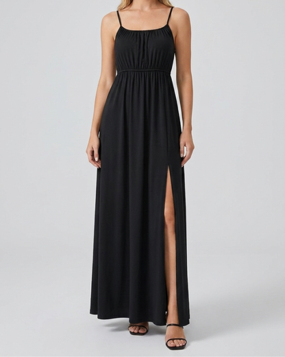 Aix - Robe Longue dos nu grande taille avec Bretelles