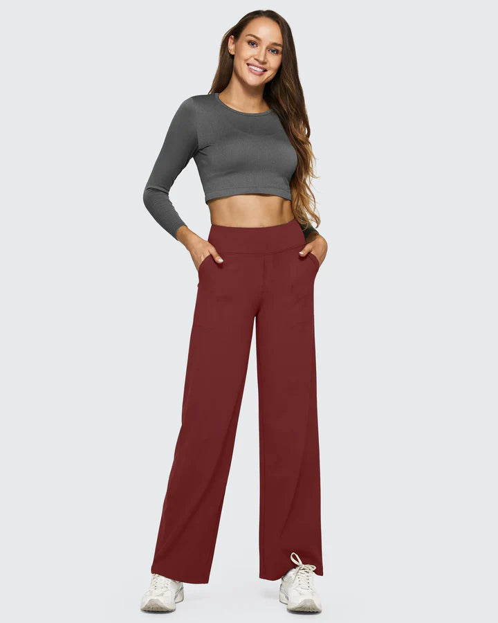 Pantalon Taille Haute Jambe Large