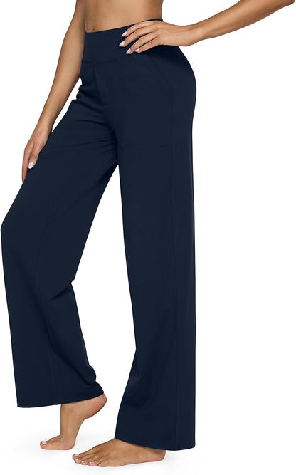 Pantalon Taille Haute Jambe Large