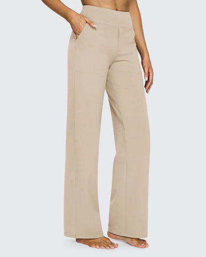 Pantalon Taille Haute Jambe Large