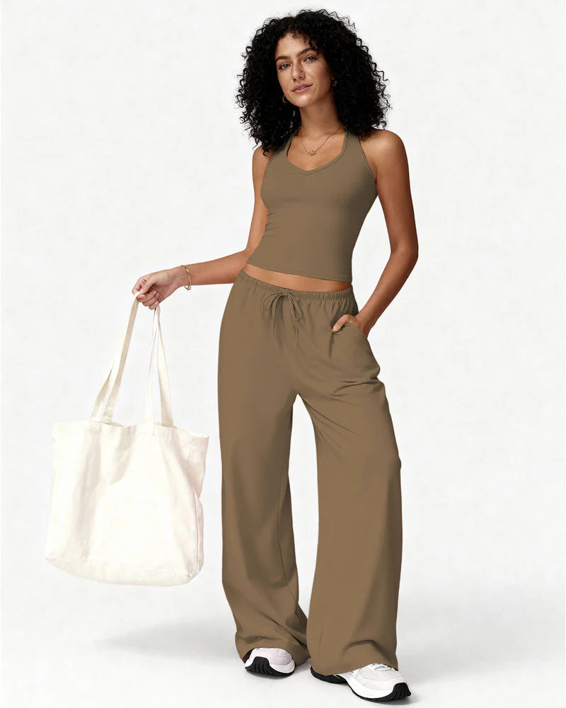 Ensemble Carla - Débardeur et Pantalon Évasé