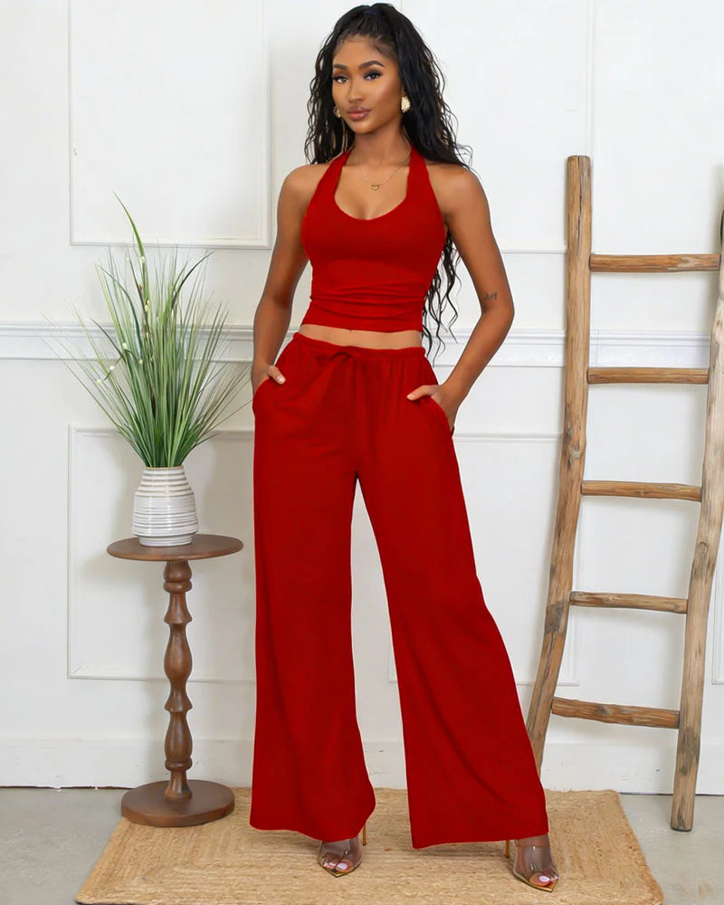 Ensemble Carla - Débardeur et Pantalon Évasé