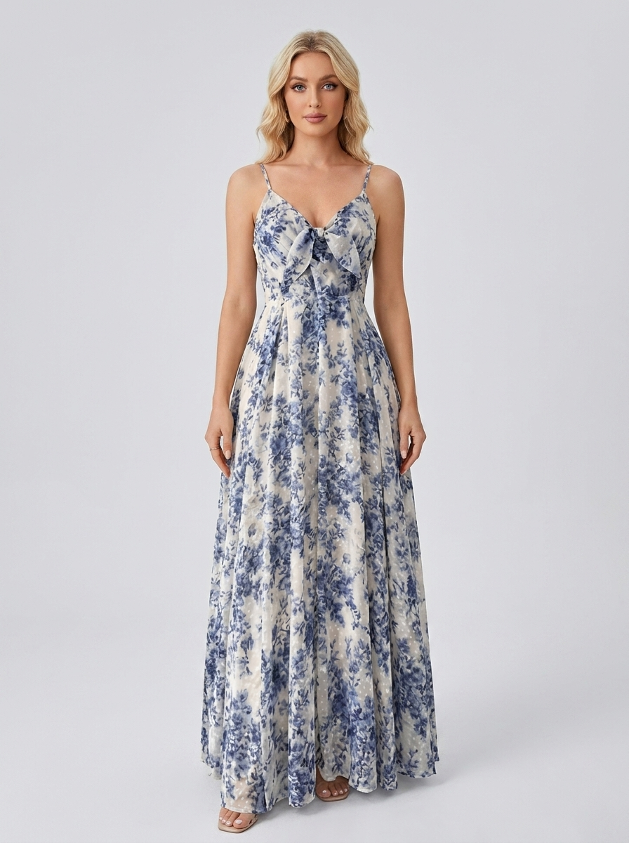 Grasse - Robe longue florale d'été