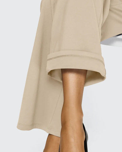 Pantalon Taille Haute Jambe Large