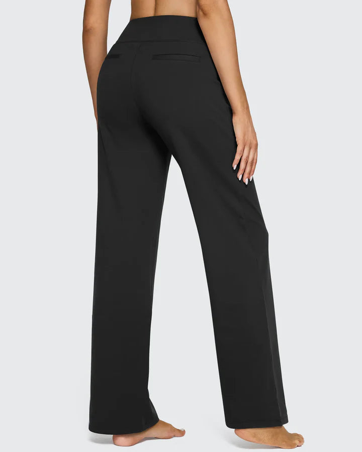 Pantalon Taille Haute Jambe Large