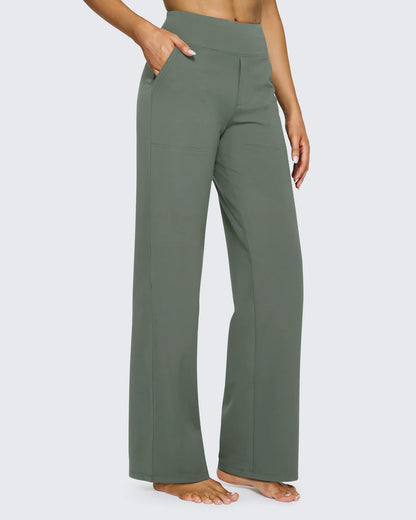 Pantalon Taille Haute Jambe Large
