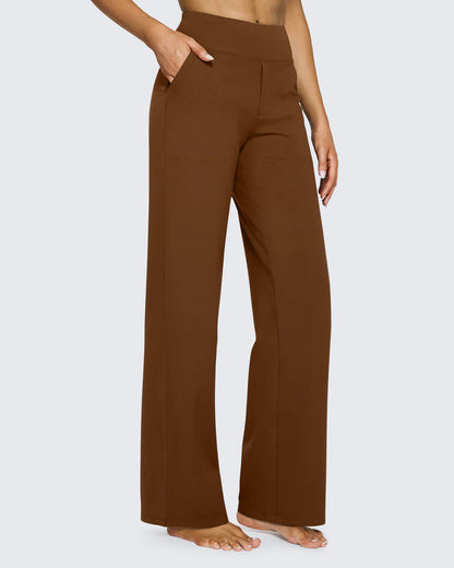 Pantalon Taille Haute Jambe Large