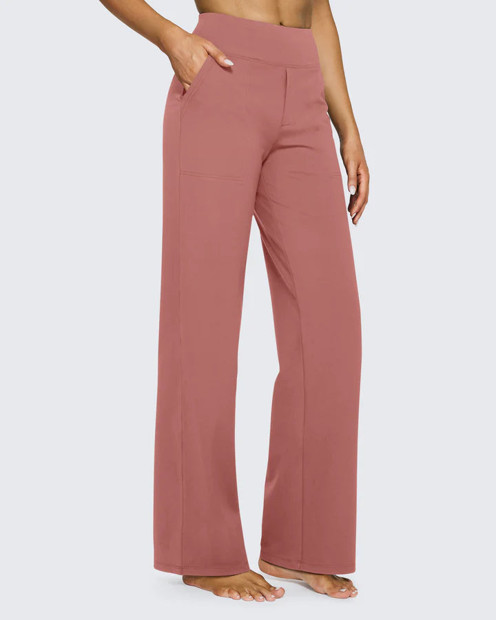 Pantalon Taille Haute Jambe Large