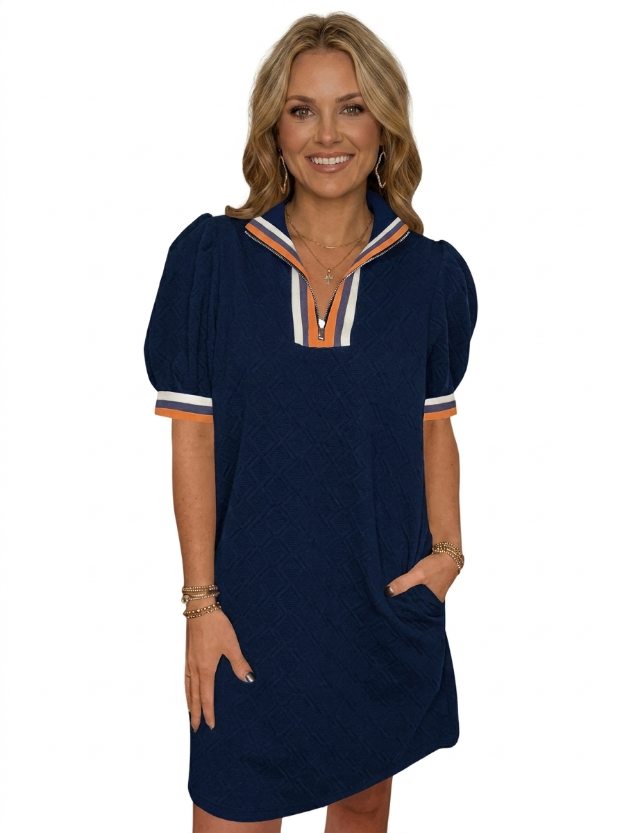 Cannes - Robe Col Zippé Grande Taille
