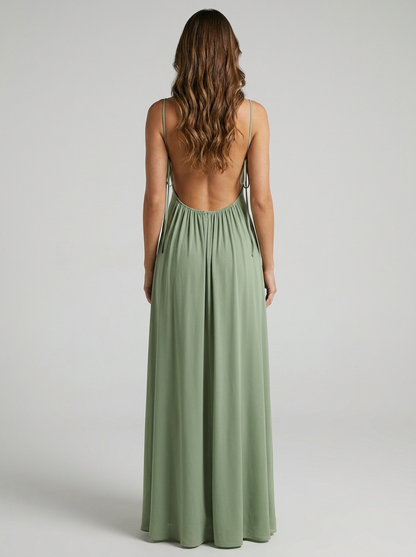 Aix - Robe Longue dos nu grande taille avec Bretelles