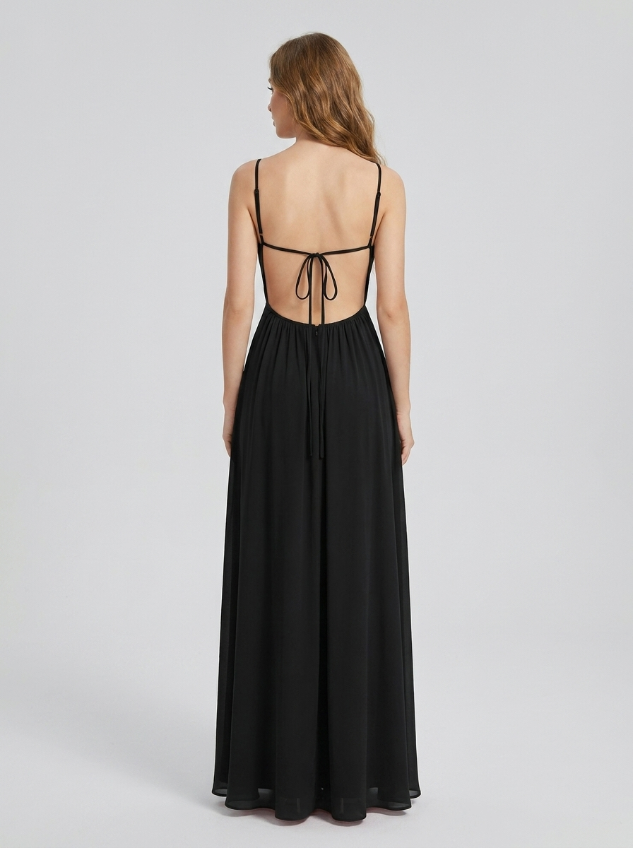 Aix - Robe Longue dos nu grande taille avec Bretelles
