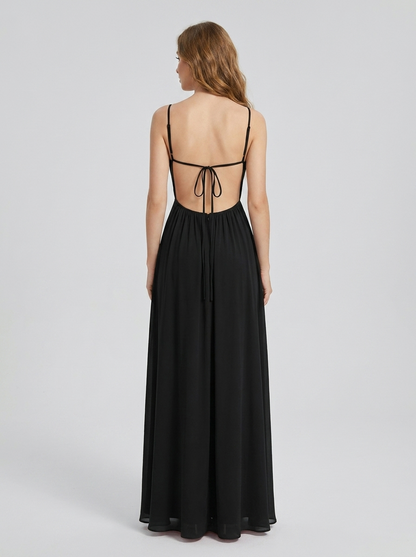 Aix - Robe Longue dos nu grande taille avec Bretelles
