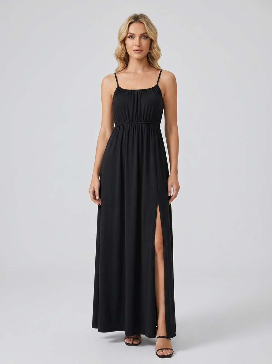 Aix - Robe Longue dos nu grande taille avec Bretelles