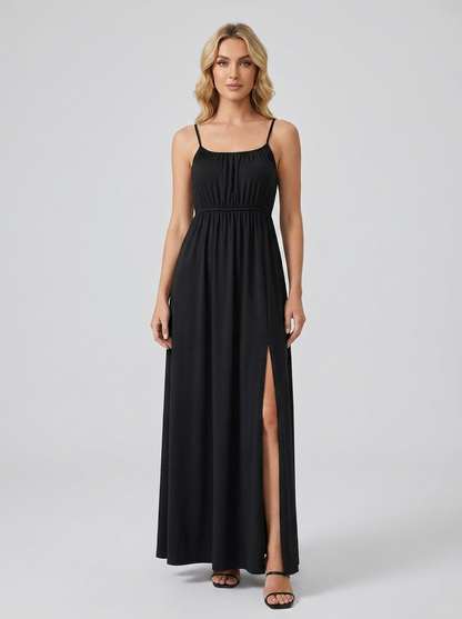 Aix - Robe Longue dos nu grande taille avec Bretelles
