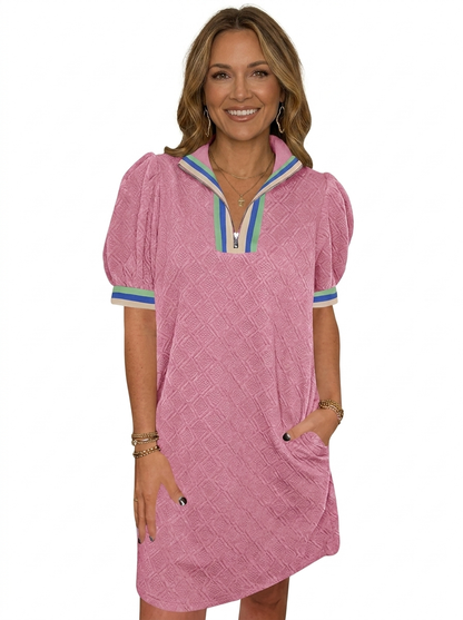 Cannes - Robe Col Zippé Grande Taille